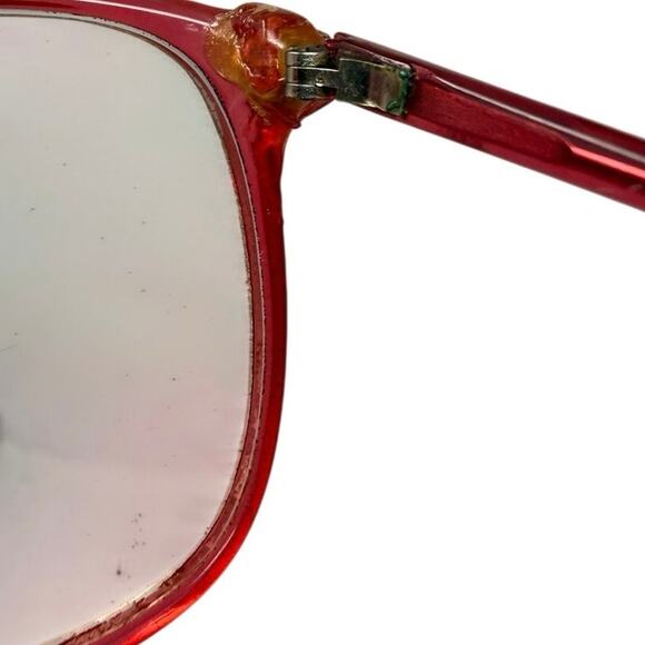 Vintage 70s Women\'s Frames Tura TL 11 Oversized Eyeglass Frames Red Japan 150